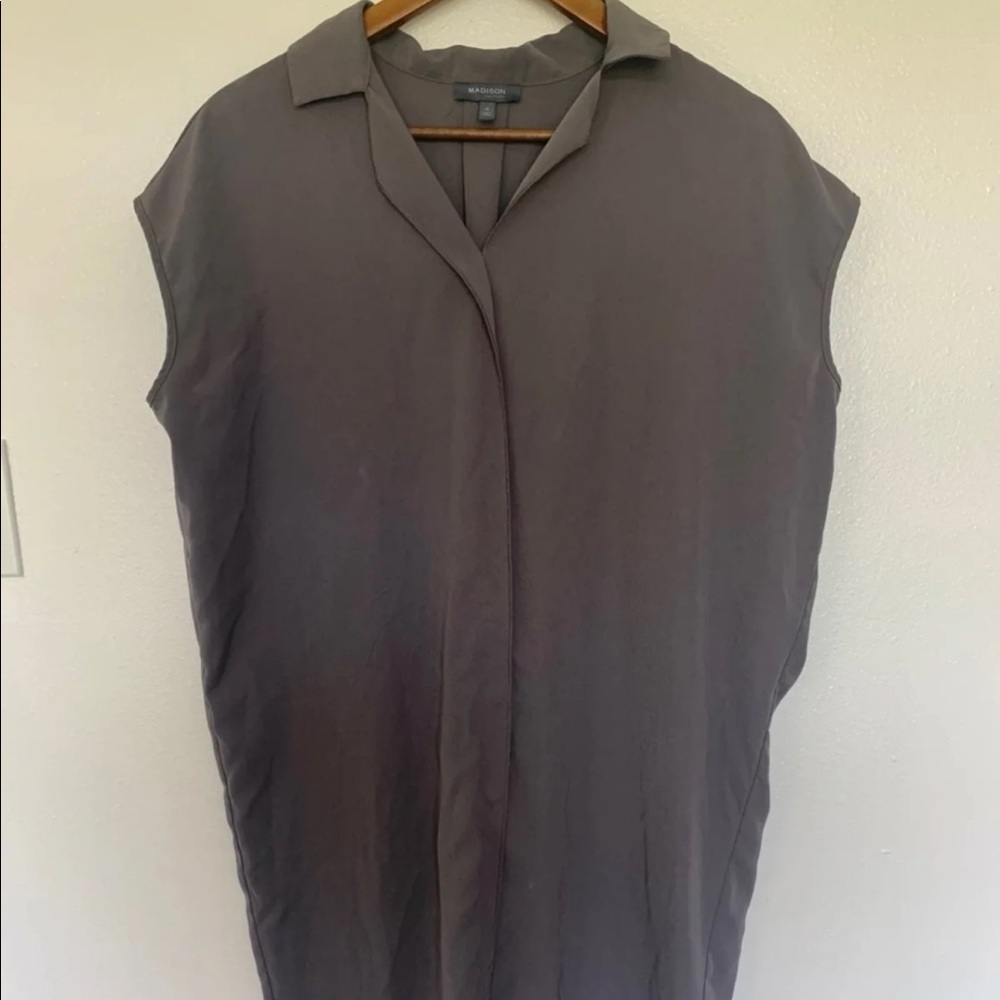 Gray shift dress